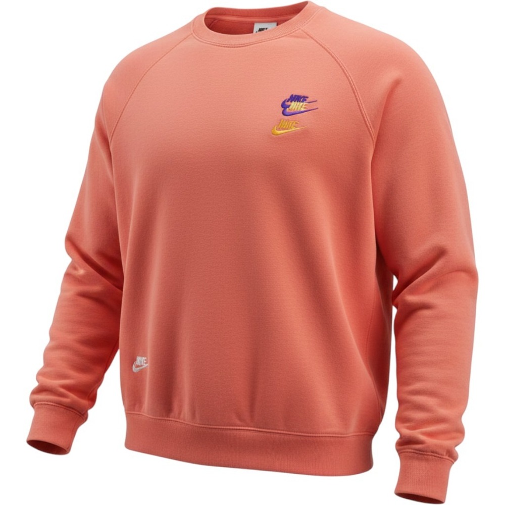 Nike Mens Sport Essentials+ French Terry Crewneck Sweatshirt Coral DJ6914-814 XL